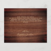 Papier Budget Eucalyptus Russe Mariage photo Merci (Dos)