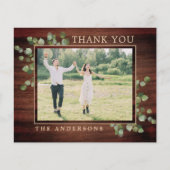 Papier Budget Eucalyptus Russe Mariage photo Merci (Devant)