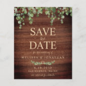 Papier Budget Eucalyptus Rustic QR Code Enregistrer la da (Devant)