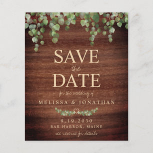 Papier Budget Eucalyptus Rustic QR Code Enregistrer la da