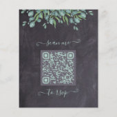 Papier Budget Eucalyptus Rustic QR Code Mariage Invitatio (Dos)