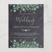 Papier Budget Eucalyptus Rustic QR Code Mariage Invitatio (Devant)