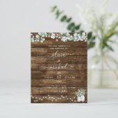 Papier Budget Eucalyptus Rustic Wedding Invitations (Debout devant)