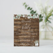 Papier Budget Eucalyptus Rustique Bois Brunch & Bubbly (Debout devant)