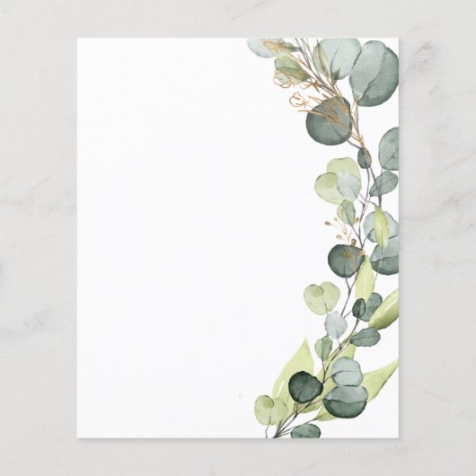 Papier Budget Eucalyptus Rustique Mariage de verdure (Dos)