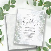Papier Budget Éucalyptus Sage Faire-part de mariage vert