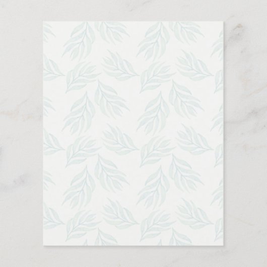 Papier Budget Éucalyptus Sage Faire-part de mariage vert (Dos)