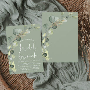 Papier Budget Eucalyptus Sage Green Bridal Brunch