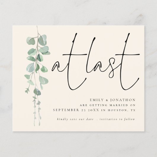 Papier Budget Eucalyptus Sage Ivory À Dernier Enregistrer (Devant)