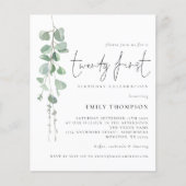 Papier Budget Eucalyptus Script 21ème anniversaire Invita (Devant)