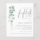 Papier Budget Eucalyptus Script 50e anniversaire Invitati (Devant)