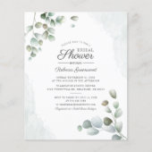 Papier Budget Eucalyptus Script nuptiale de douche Invita (Devant)