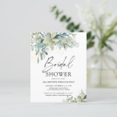 Papier Budget Eucalyptus Script nuptiale de douche Invita (Debout devant)