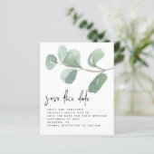 Papier Budget Eucalyptus Script QR Code Enregistrer La Da (Debout devant)