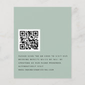Papier Budget Eucalyptus Script QR Code Enregistrer La Da (Dos)