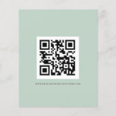 Papier Budget Eucalyptus Script QR Code Mariage RSVP Encl (Dos)