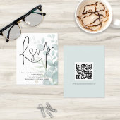 Papier Budget Eucalyptus Script QR Code Wedding RSVP