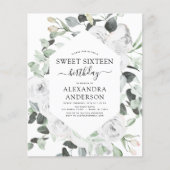 Papier Budget Eucalyptus Sweet sixteen Anniversaire (Devant)