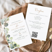 Papier Budget Eucalyptus Tout en un Mariage de code QR