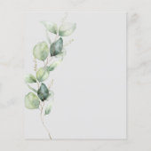 Papier Budget Eucalyptus Verdure Élégant Invitation de ma (Dos)