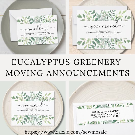 Papier Budget Eucalyptus verdure Faire-part mobile