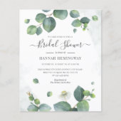 Papier Budget Eucalyptus Verdure Fête des mariées florale (Devant)