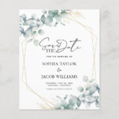Papier Budget Eucalyptus Verdure Mariage Enregistrer La D (Devant)