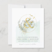 Papier BUDGET Eucalyptus Verdure Or Mariage QR CODE IN (Devant)
