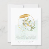 Papier BUDGET Eucalyptus Verdure Or Mariage QR CODE IN (Devant)