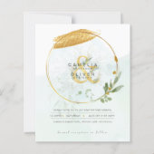 Papier BUDGET Eucalyptus Verdure Or Mariage QR CODE IN (Devant)