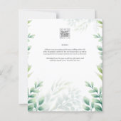Papier BUDGET Eucalyptus Verdure Or Mariage QR CODE IN (Dos)