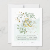 Papier BUDGET Eucalyptus Verdure Or Mariage QR CODE IN (Devant)
