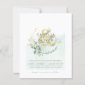 Papier BUDGET Eucalyptus Verdure Or Mariage QR CODE IN (Devant)