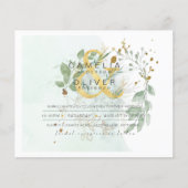 Papier BUDGET Eucalyptus Verdure Or Mariage QR CODE IN (Devant)