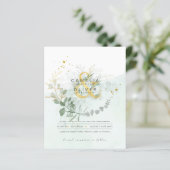 Papier BUDGET Eucalyptus Verdure Or Mariage QR CODE IN (Debout devant)