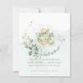 Papier BUDGET Eucalyptus Verdure Or Mariage QR CODE IN (Devant)