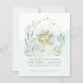 Papier BUDGET Eucalyptus Verdure Or Mariage QR CODE IN (Devant)