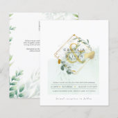 Papier BUDGET Eucalyptus Verdure Or Mariage QR CODE IN (Devant / Derrière)