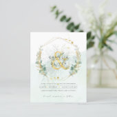Papier BUDGET Eucalyptus Verdure Or Mariage QR CODE IN (Debout devant)