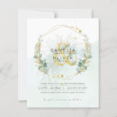 Papier BUDGET Eucalyptus Verdure Or Mariage QR CODE IN (Devant)