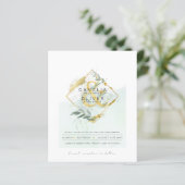 Papier BUDGET Eucalyptus Verdure Or Mariage QR CODE IN (Debout devant)