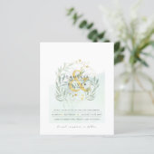 Papier BUDGET Eucalyptus Verdure Or Mariage QR CODE IN (Debout devant)