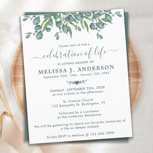 Papier Budget Eucalyptus Vert Célébration De La Vie