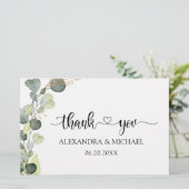 Papier Budget Eucalyptus Vert Élégant Merci (Debout devant)