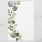 Papier Budget Eucalyptus Vert Mariage Invitations (Dos)