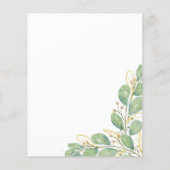 Papier Budget Eucalyptus Vert Mariage Invitations (Dos)