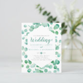 Papier Budget Eucalyptus Vert Mariage Invitations (Debout devant)
