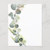 Papier Budget Eucalyptus Vert Mariage Invitations (Dos)