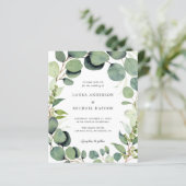 Papier Budget Eucalyptus Vert Mariage rustique (Debout devant)