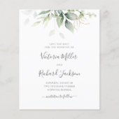 Papier Budget Eucalyptus Vert Or Économisez La Date (Devant)